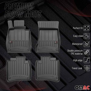 Mercedes S Class Floor Mat - Omac - Proline Premium TPE - Black - '14-'20